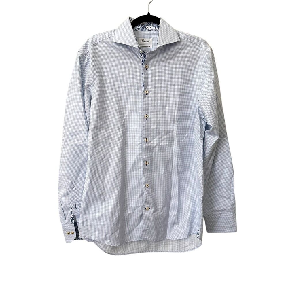 STENSTRÖMS Twofold Super‎ Cotton Checkered Dress Shirt 15.5/39
